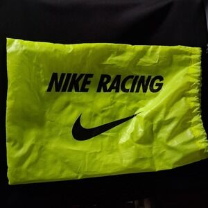 Nike Racing Fluorescent Neon Green Yellow‎ Nylon Lightweight Bag EUC
